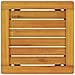 Lettino prendisole  con tavolo e cuscino in legno massello di acacia, Lettino prendisole  con cuscini grigio chiaro in legno massello di acacia, Tavolo laterale da giardino  35x35x34 cm in legno massello di acacia - Foto miniatura 7