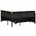 Divano da Giardino con Tavolo e Cuscini a L Nero in Polyrattan - Foto miniatura 7