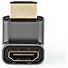 Adattatore Hdmi Con Connettore Angolato A 270° In Alluminio Per Hdmi Femmina, Grigio - Foto miniatura 4