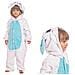 Pigiama Per Bambini Kigurumi Onesie Costume Coniglio Blu 105-115 - Foto miniatura 1