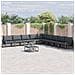 Set Divano da Giardino 9 pcs Antracite Acciaio - Foto miniatura 2