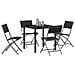 Set da Pranzo per Giardino 5 pcs Nero Textilene e acciaio - Foto miniatura 3