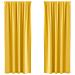 Tende con tende 2 pcs giallo senape Poliestere - Foto miniatura 1