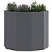 Fioriera Antracite 60 x 60 x 50 cm Acciaio - Foto miniatura 3