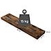 SHELF 80CM Mensola da parete in MDF marrone rustico per soggiorno - Foto miniatura 3