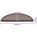 Tappetini per scale autoadesivi 30 pz 56x17x3 cm beige semicircolari - Foto miniatura 8