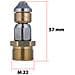 Ugello Rotante M22 350 Bar - Acciaio Inox E Ottone | Pressione Max 350 Bar, Temp. Max 155°c | Compatibile Con Idropulitrici M22 - Foto miniatura 3