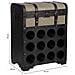 Baule Portabottiglie In Legno Marrone 45x28x59h Cm - Foto miniatura 3