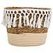 Cesto In Fibra Naturale E Cotone Bianco D28x21,5h - Foto miniatura 2