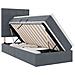 Letto con contenitore e materasso Grigio scuro 100 x 200 cm - Foto miniatura 1