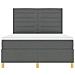 Letto a molle con materasso Grigio scuro 140 x 190 cm Tessuto - Foto miniatura 7