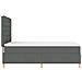 Letto a molle con materasso Grigio scuro 140 x 190 cm Tessuto - Foto miniatura 8