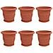 Vasi per Piante 6 pcs Rosso Mattone Ø 26 x 21.5 cm Plastica - Foto miniatura 1