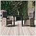 Set Salotto Giardino 3 pz con Cuscini Nero e Grigio Polyrattan - Foto miniatura 2