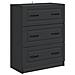 Mobile con Cassetti Nero 66 x 34,5 x 87 cm Legno ingegnerizzato - Foto miniatura 1