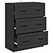Mobile con Cassetti Nero 66 x 34,5 x 87 cm Legno ingegnerizzato - Foto miniatura 3