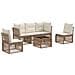 Set Divano da Giardino 6 pcs Beige polyrattan - Foto miniatura 1