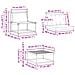 Set di divani da esterno 9 pcs Bianco e Crema 79 x 79 x 37 cm - Foto miniatura 9