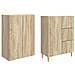 Set di armadi 2 pcs 66 x 34,5 x 90 cm Legno ingegnerizzato - Foto miniatura 3