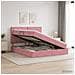 Letto con contenitore e materasso Rosa 160 x 200 cm Velluto - Foto miniatura 2