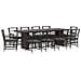 Set da pranzo per esterni 11 pz Nero polyrattan - Foto miniatura 1