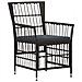 Set da pranzo per esterni 11 pz Nero polyrattan - Foto miniatura 6