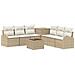 Set di divani 8 pz Beige e Bianco Crema - Foto miniatura 1