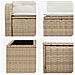Set di divani 8 pz Beige e Bianco Crema - Foto miniatura 3