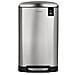 N°875 Pattumiera a pedale Acciaio inox, Capacità 40 L, Cestino interno estraibile, Design elegante,chiusura silenziosa, silver - Foto miniatura 1