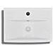 Lavandino Bagno In Ceramica Bianca Rettangolare Con Foro Di Trabocco - Foto miniatura 5