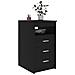 Cassettiera Nera 40x50x76 cm in Legno Multistrato - Foto miniatura 3