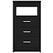 Cassettiera Nera 40x50x76 cm in Legno Multistrato - Foto miniatura 4