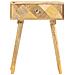 Comodino 40x30x58 Cm In Legno Massello Di Mango - Foto miniatura 3
