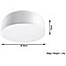 Lampada Da Soffitto Rotonda In Pvc, Modello Arena 35 Sl. 0123, 2 Luci Led E-27, Colore: Bianco - Foto miniatura 6