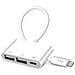 Adattatore Iphone / Ipad Da Lightning Verso 2 Usb E Ricarica Lightning Bianco - Foto miniatura 2