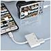 Adattatore Iphone / Ipad Da Lightning Verso 2 Usb E Ricarica Lightning Bianco - Foto miniatura 3