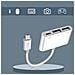 Adattatore Iphone / Ipad Da Lightning Verso 2 Usb E Ricarica Lightning Bianco - Foto miniatura 4