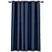 Tenda Oscurante Effetto Lino Con Occhielli Blue 290x245cm - Foto miniatura 1