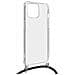 Cover Trasparente Per Iphone 13 Con Cordoncino Amovibile Nero - Foto miniatura 3