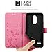 Custodia Compatibile Con Lg K8 2018 In Rosa Fiore - Coperchio Protettivo In Design Floreale Con Chiusura Magnetica, Funzione Stand E Slot Per Carte - Foto miniatura 6