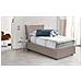Letto Singolo Livia, Letto Contenitore Con Rivestimento In Ecopelle, 100% Made In Italy, Apertura Laterale, Adatto Per Materasso Cm 80x190, Tortora - Foto miniatura 3