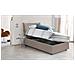 Letto Singolo Livia, Letto Contenitore Con Rivestimento In Ecopelle, 100% Made In Italy, Apertura Laterale, Adatto Per Materasso Cm 80x190, Tortora - Foto miniatura 4