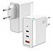 ASCH-100W3P008-W Caricabatterie per dispositivi mobili Universale Bianco AC Ricarica rapida Interno - Foto miniatura 1