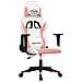Sedia Da Gaming Massaggiante Bianco E Rosa In Similpelle - Foto miniatura 2