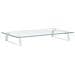 Supporto Per Monitor Bianco 60x35x8cm Vetro Temperato E Metallo - Foto miniatura 2