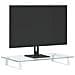 Supporto Per Monitor Bianco 60x35x8cm Vetro Temperato E Metallo - Foto miniatura 3