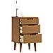 Comodino Marrone Molde 40x35x65 Cm In Legno Massello Di Pino - Foto miniatura 3