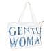 Borsa Tote Bag Gentle Woman In Jeans, Bianco - Foto miniatura 1