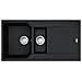 Lavello UBG 651 con 1 Vascha e 1/2 Gocciolatoio Reversibile Dimensioni 1000 x 500 mm Colore Nero - Foto miniatura 1