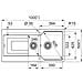 Lavello UBG 651 con 1 Vascha e 1/2 Gocciolatoio Reversibile Dimensioni 1000 x 500 mm Colore Nero - Foto miniatura 2